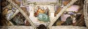 Frescoes above the entrance wall Michelangelo Buonarroti